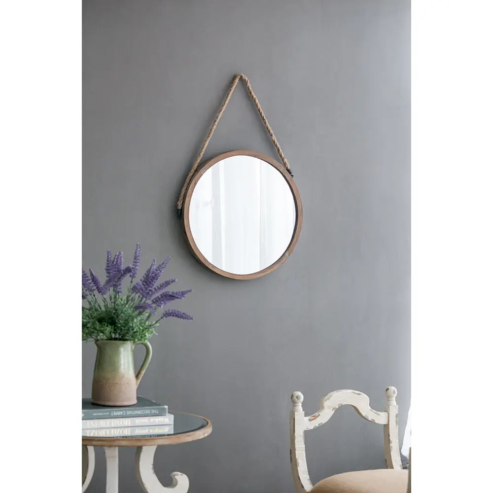 Rally Timber Mirror Brown Ferrous Metal 19X19X29.5 Inches Wall Decor w2078