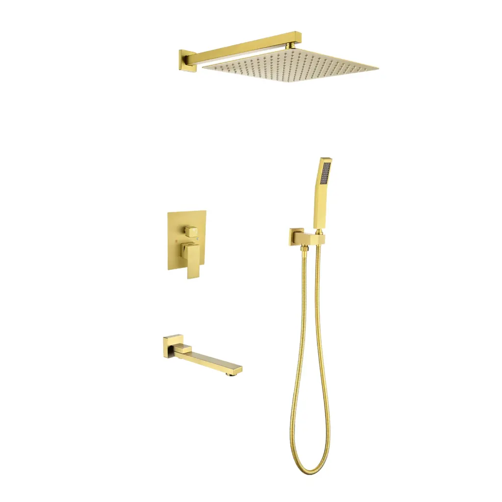 Wall Mounted Shower System Bundle Hand Shower 16 Inch Shower Head w928 dongtu group