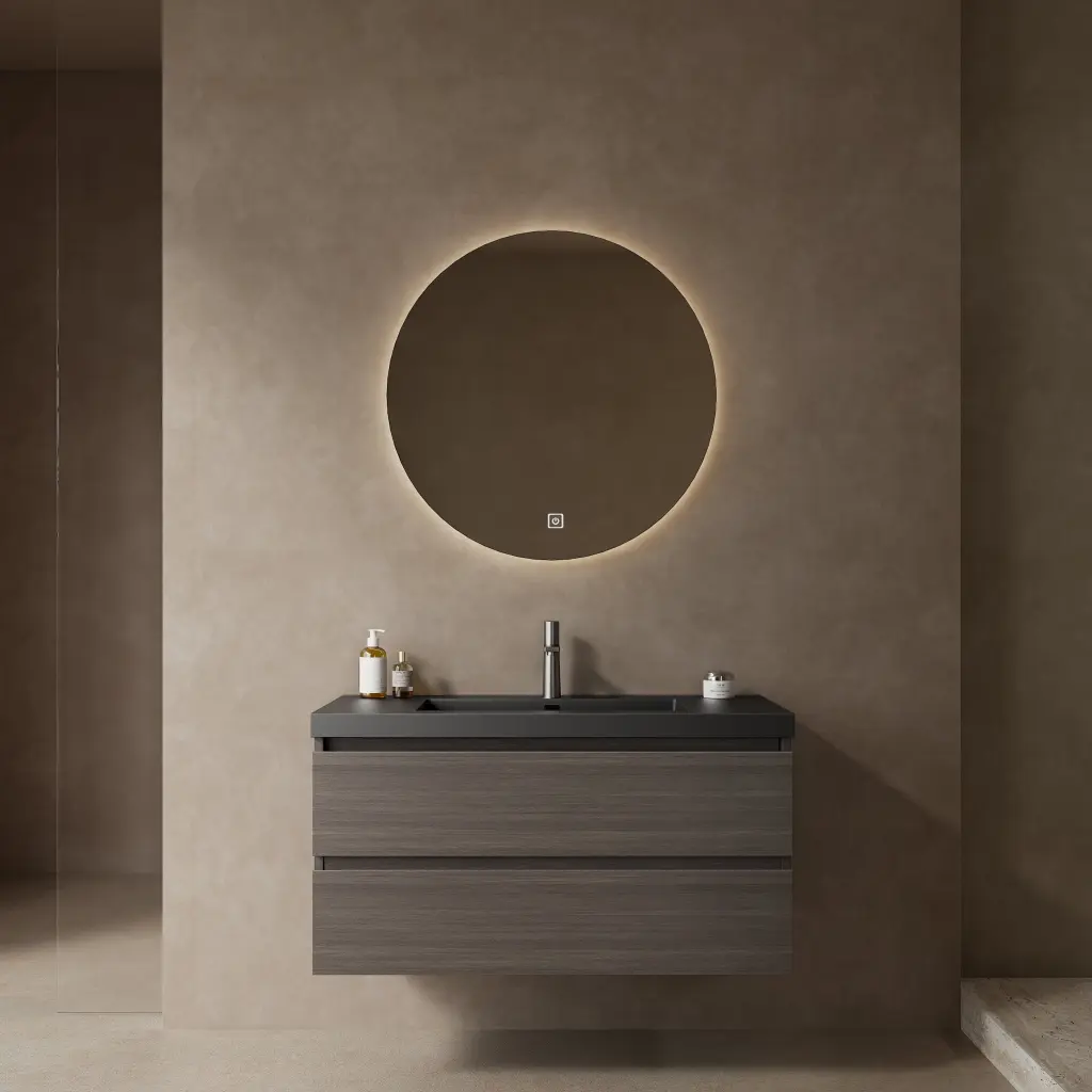 Vati 36 Inch Bathroom Vanity Sink - Modern Wall Mounted Floating Plywood Vanity anicco lab