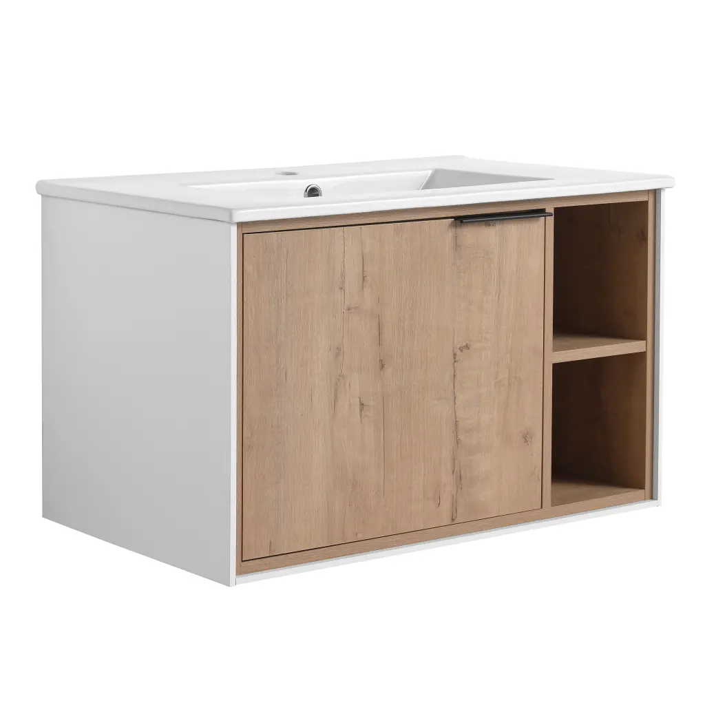 30 Inch Floating Wall Mounted Bathroom Vanity Soft Close Cabinet Door g-lemon