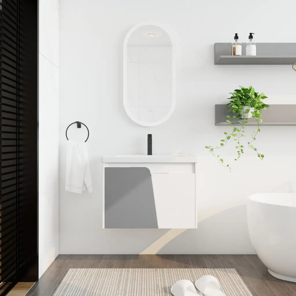 28 Inch Wall Mounted Bathroom Vanity Sink Small Bathroom Space Saving Design g-lemon