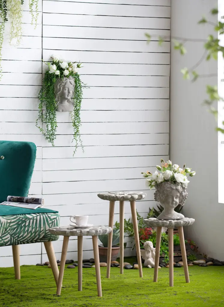 Cement Bust Wall Planter Indoor Outdoor Home Garden Decor 8 X 4 X 9 Inches w2078