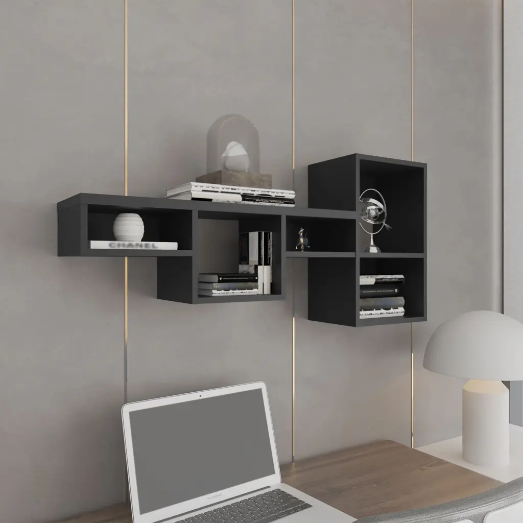 Wallshe 47 Inch Wide 7 Tier Wall Shelf Cube Shelf Modular Shelf Living Room rta muebles colombia