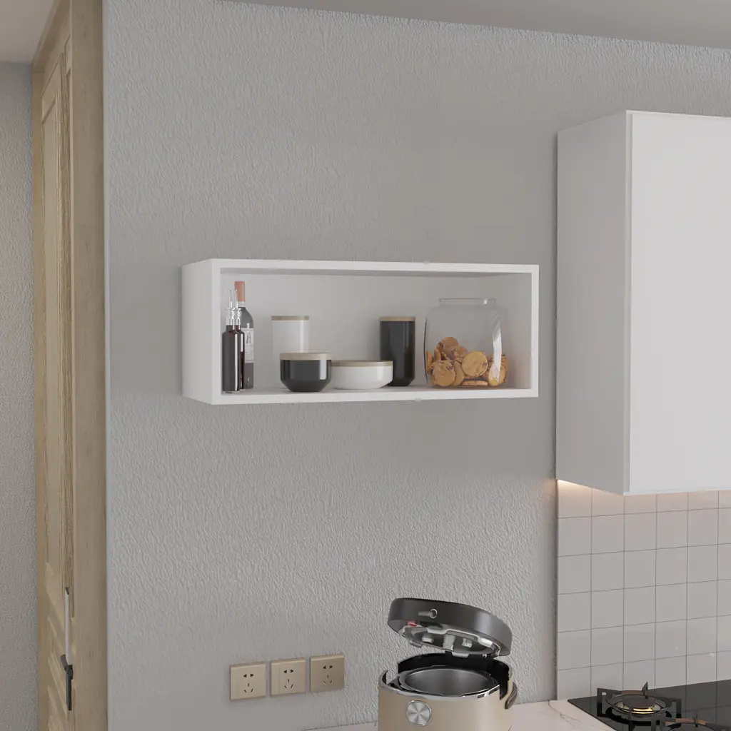 Wally 30 Inch Wide Open Wall Cabinet Shelf Storage Unit rta muebles colombia