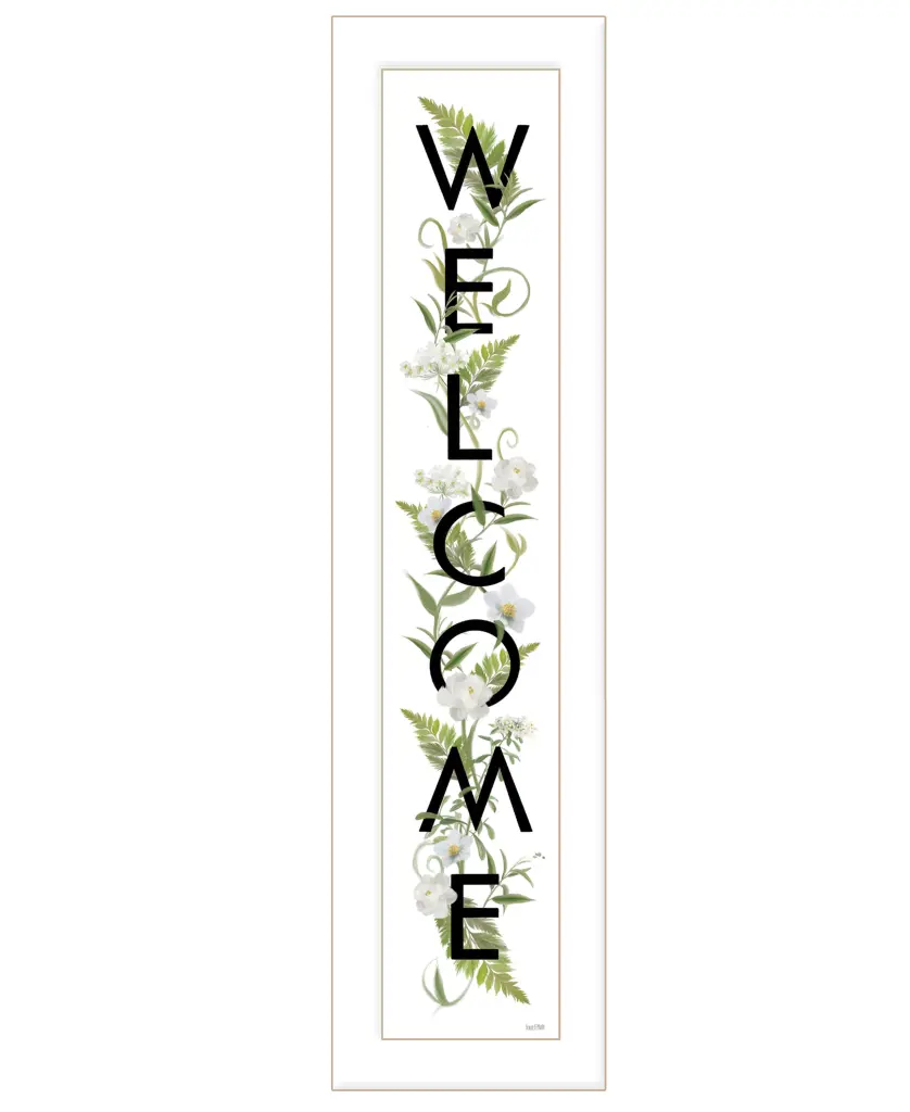 Welcome Sign II House Fenway Ready To Hang Framed Print White Farmhouse Decor trendy decor 4u