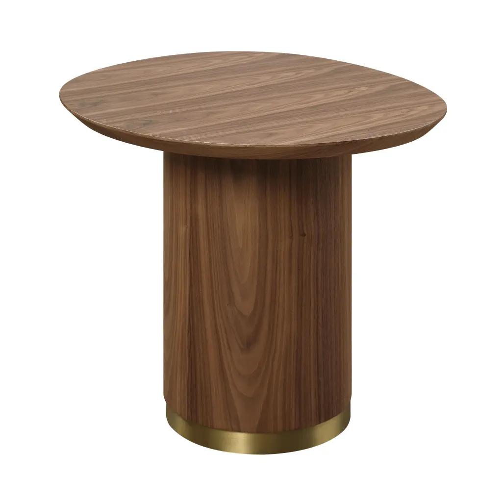 Willene End Table Ceramic Top Walnut Finish Side Table Storage Shelf acme onsite store