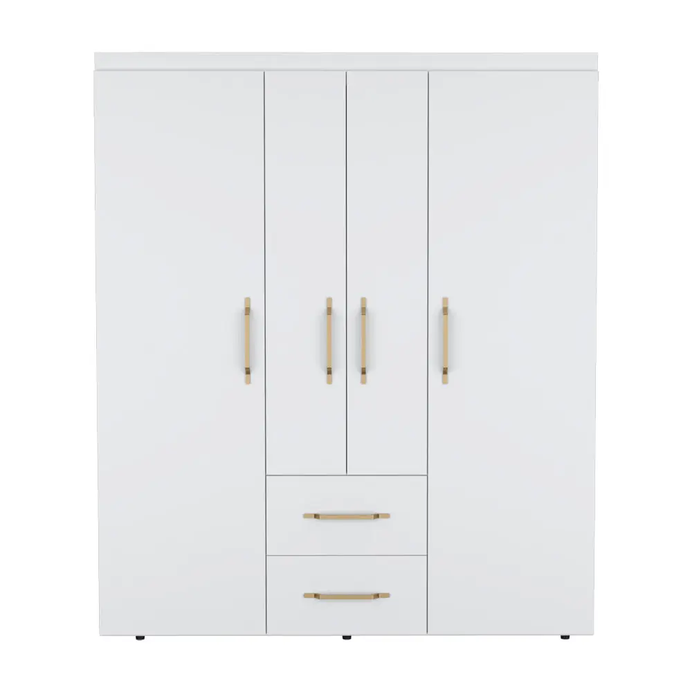 Armoire Elma White Particle Board Bedroom Storage Cabinet treevol furniture