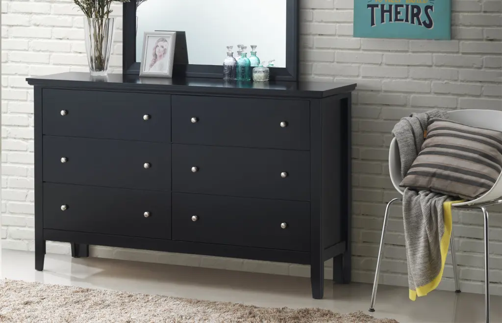 Primo G1336 Gown Black Particle Board glory furniture