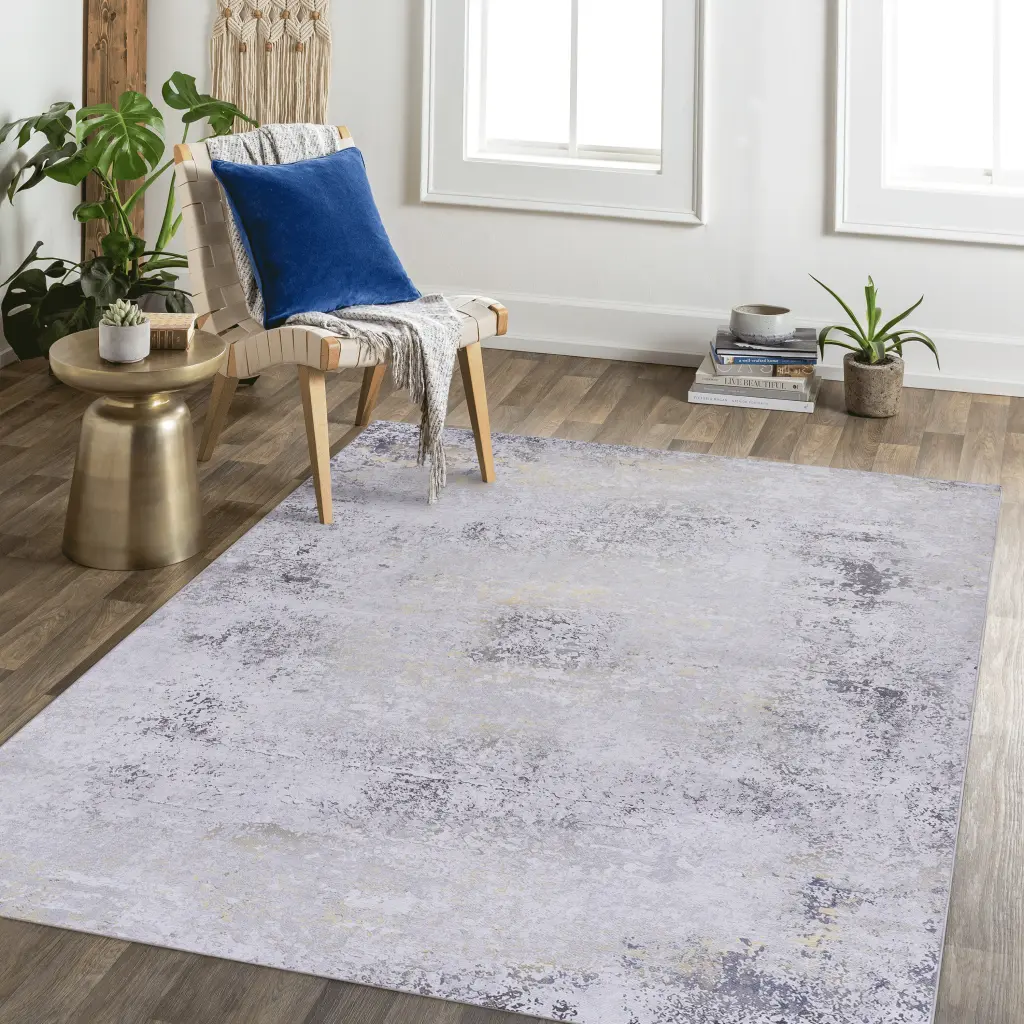 6x9 Washable Low Pile Non Slip Non Shedding Foldable Area Rug Easy Maintenance naar rug