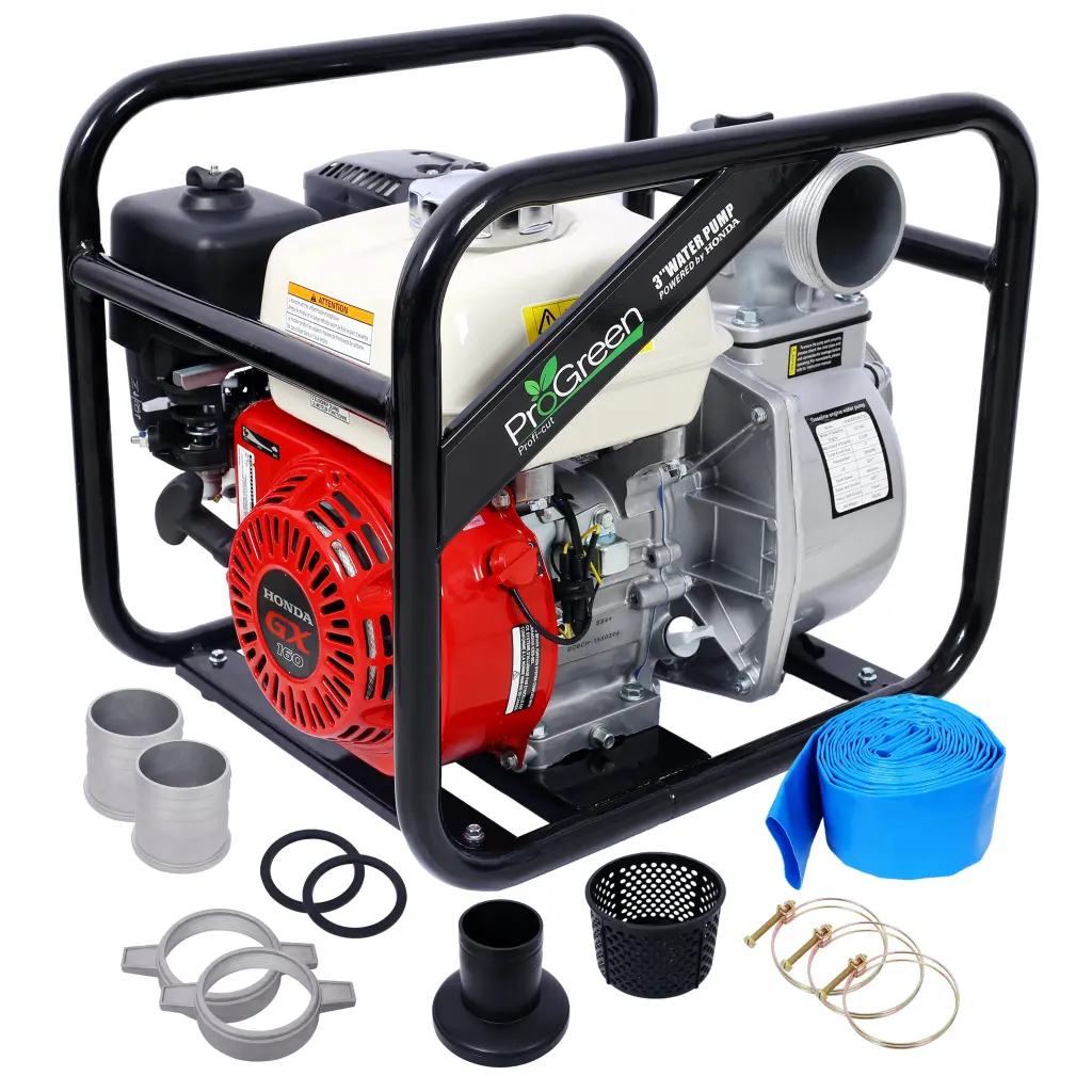 Water Pump 3 Inch 264Gpm 163Cc Honda Gx160 Engine 3In Npt Coupler 2 Outlets g-h