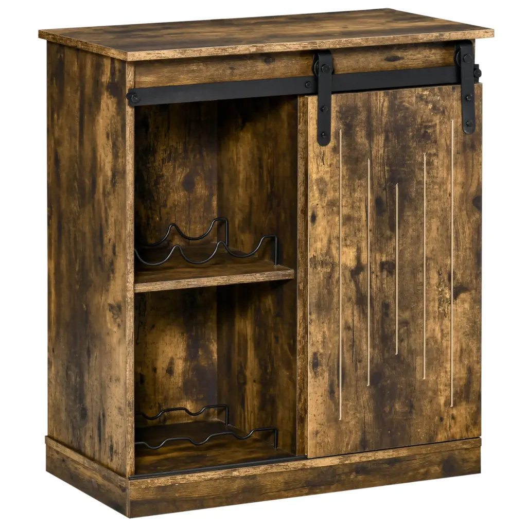 Homcom Industrial Wine Cabinet Sideboard Storage Serving Bar Kitchen Furniture aosom business