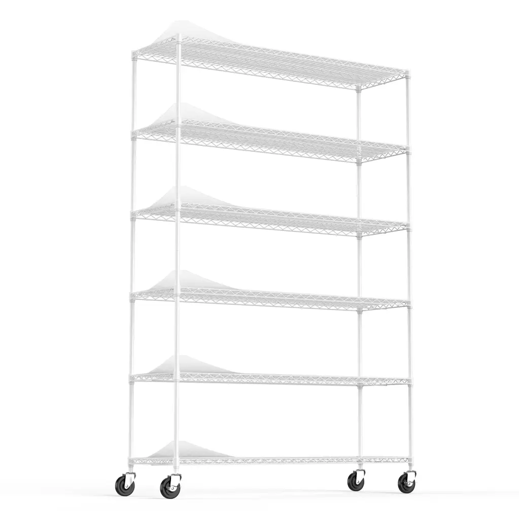 6 Tier Wire Shelving Unit - 6000 Lbs Capacity NSF Height Customizable like it