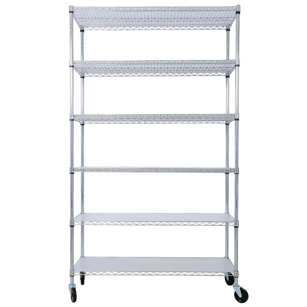 6 Tier 6000Lbs Volume Nsf Metallic Shelf Wire Shelving Unit Heavy Duty g-h