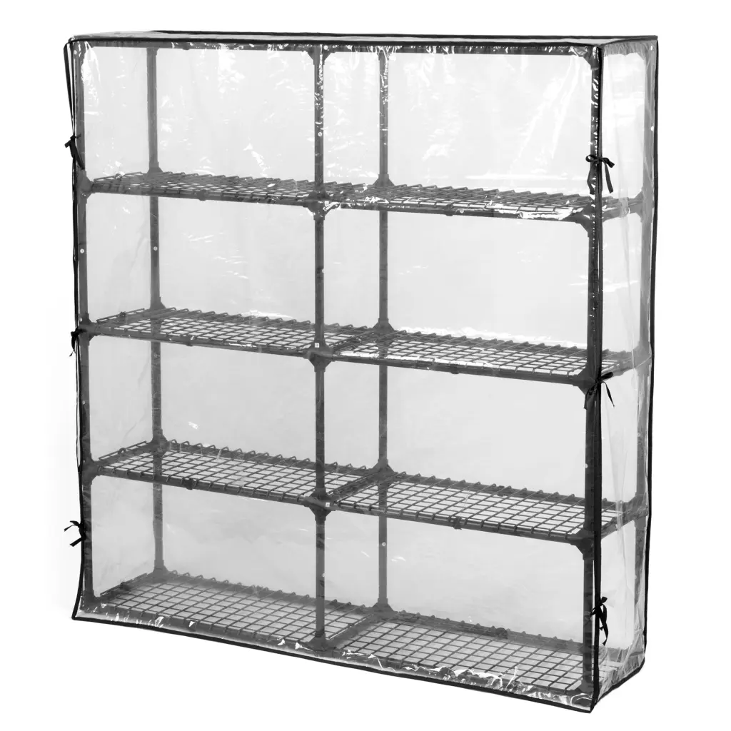 5 Shelf Wire Rack Cover 2Pack Black Alloy Metal Storage Shelving Unit kangle store