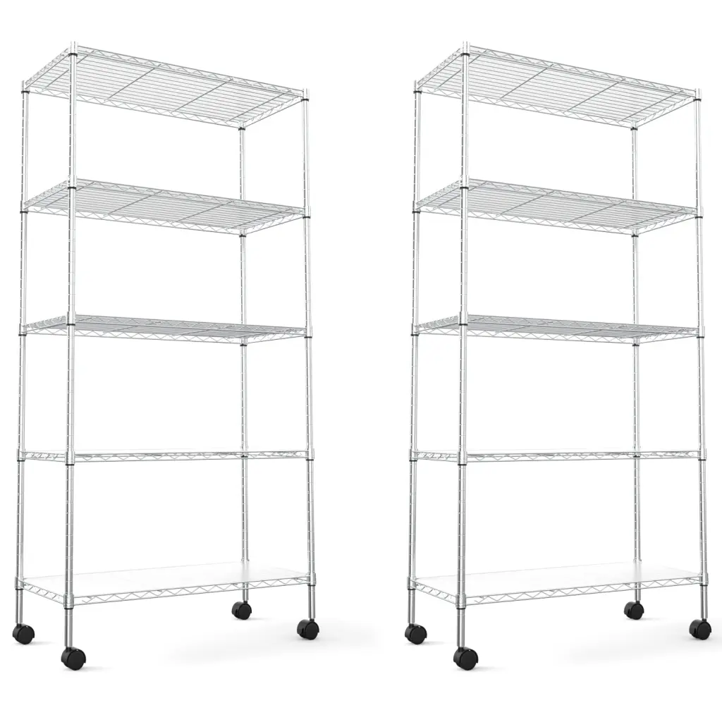 2 Pack 5 Tier Shelf Wire Shelving Unit NSF Heavy Duty Wire Shelf Metal Storage Rack like it
