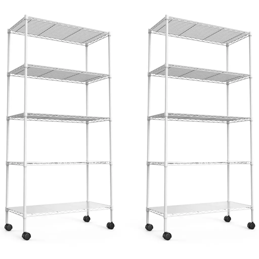 2 Pack 5 Tier Shelf Wire Shelving Unit NSF Heavy Duty Metal Storage Rack like it