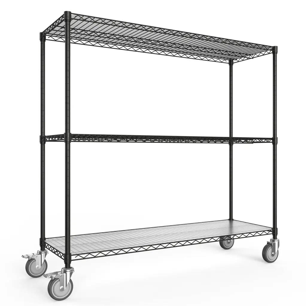 3 Tier Shelf Wire Shelving Unit 3000Lbs 3T1848 3Klb Black Iron like it