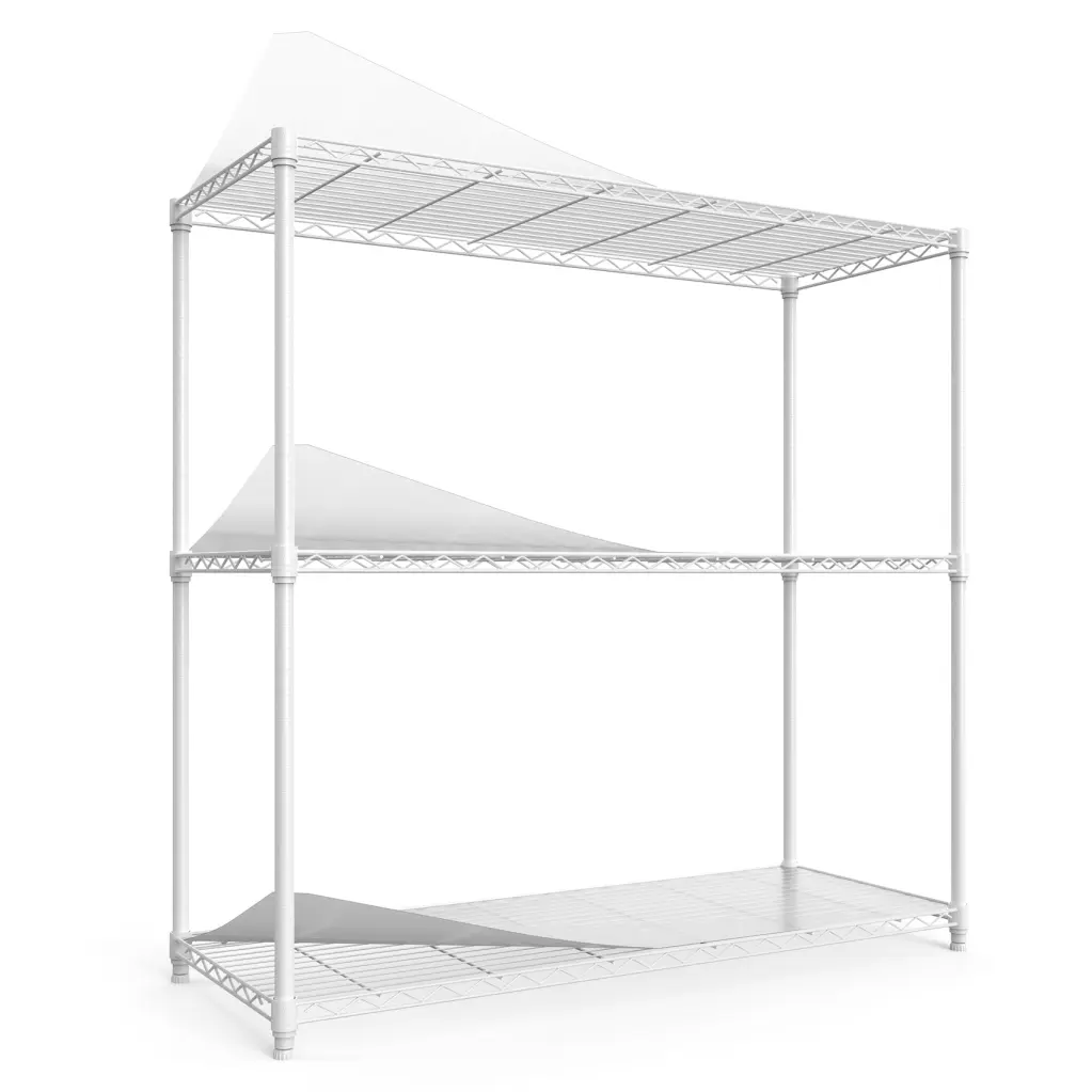 3 Tier Wire Shelving Unit 1050 Lbs NSF Height Customizable Metal Garage like it