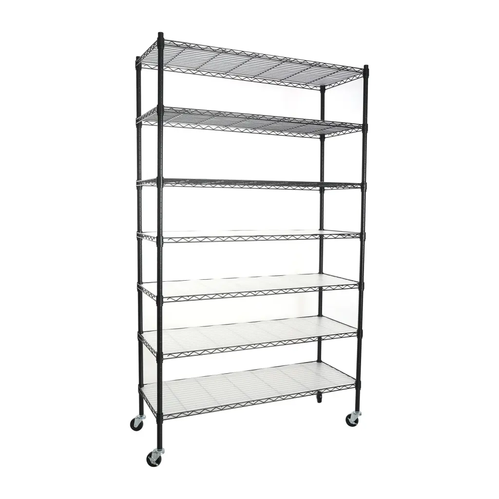 7 Tier Wire Shelving Unit 2450 Lbs Capacity and NSF Height Customizable Garage like it