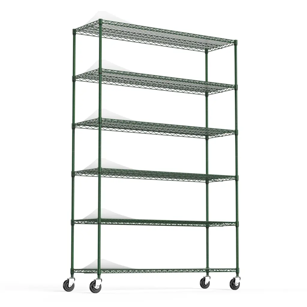 6 Tier Wire Shelving Unit 6000 Lbs Capacity NSF Height Adjustable Garage Storage Rack like it