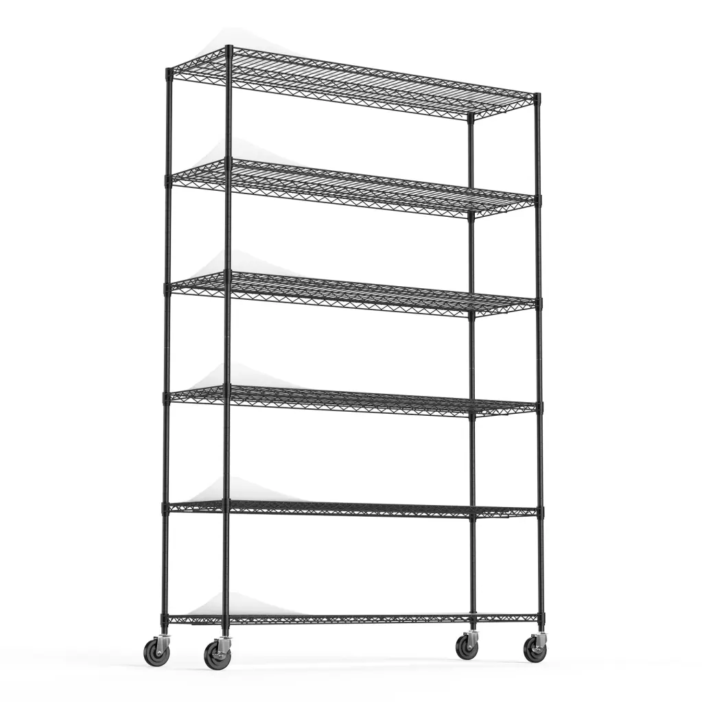 6 Tier Wire Shelving Unit 6000 Lbs NSF Height Customizable Garage like it