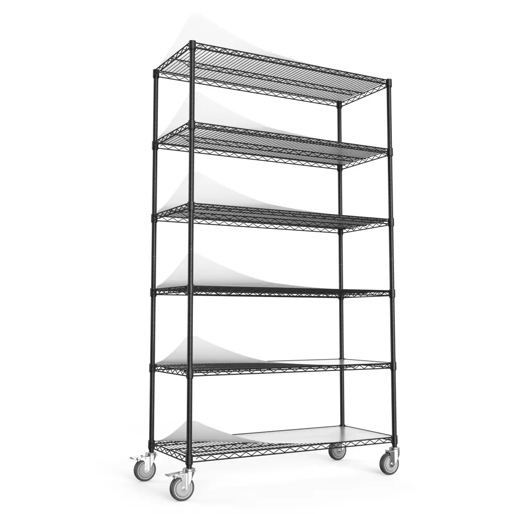 6 Tier Wire Shelving Unit, 6000 Lbs Capacity NSF Height Customizable Metal Garage Storage like it