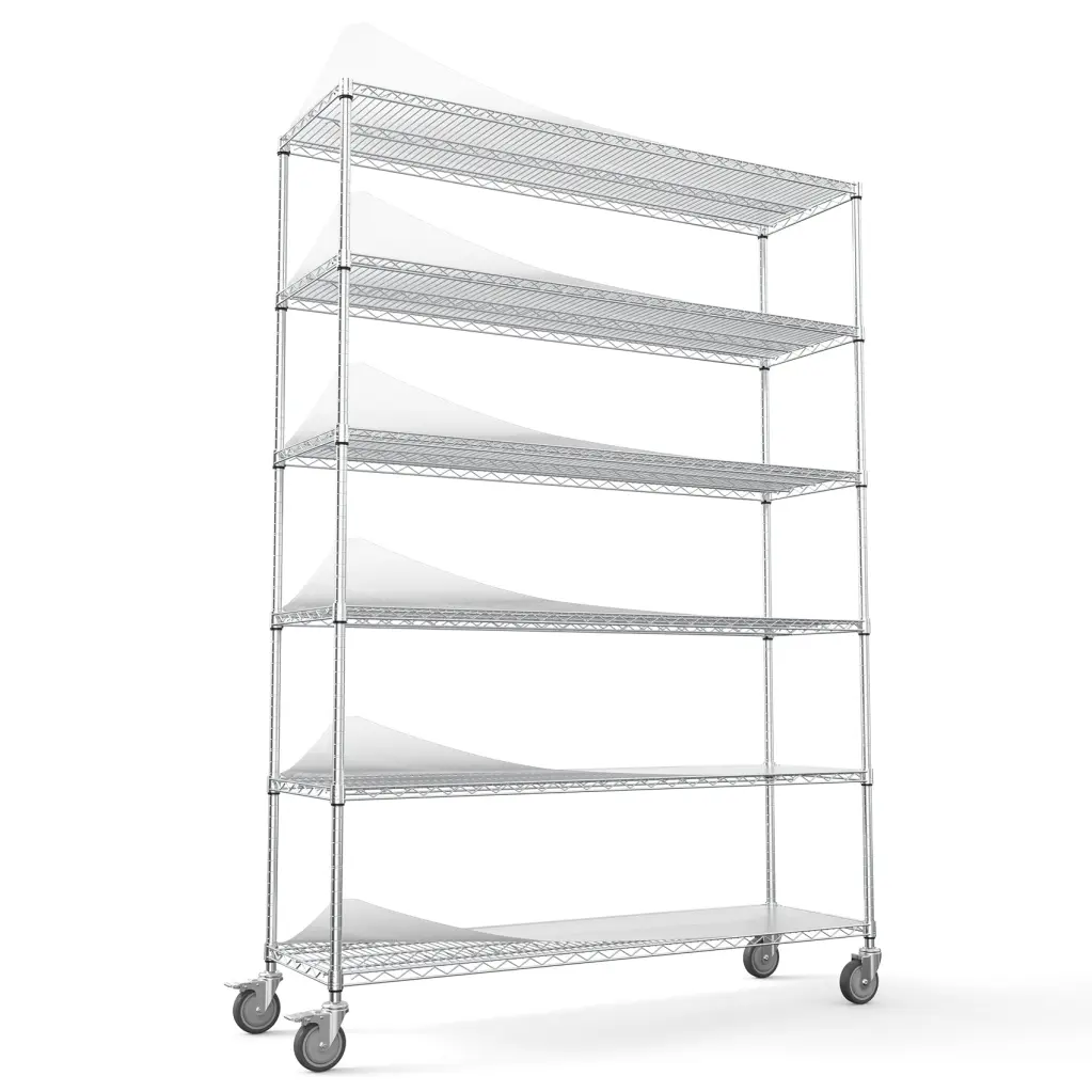 6 Tier Wire Shelving Unit 6000 Lbs NSF Height Customizable Metal Garage Storage like it