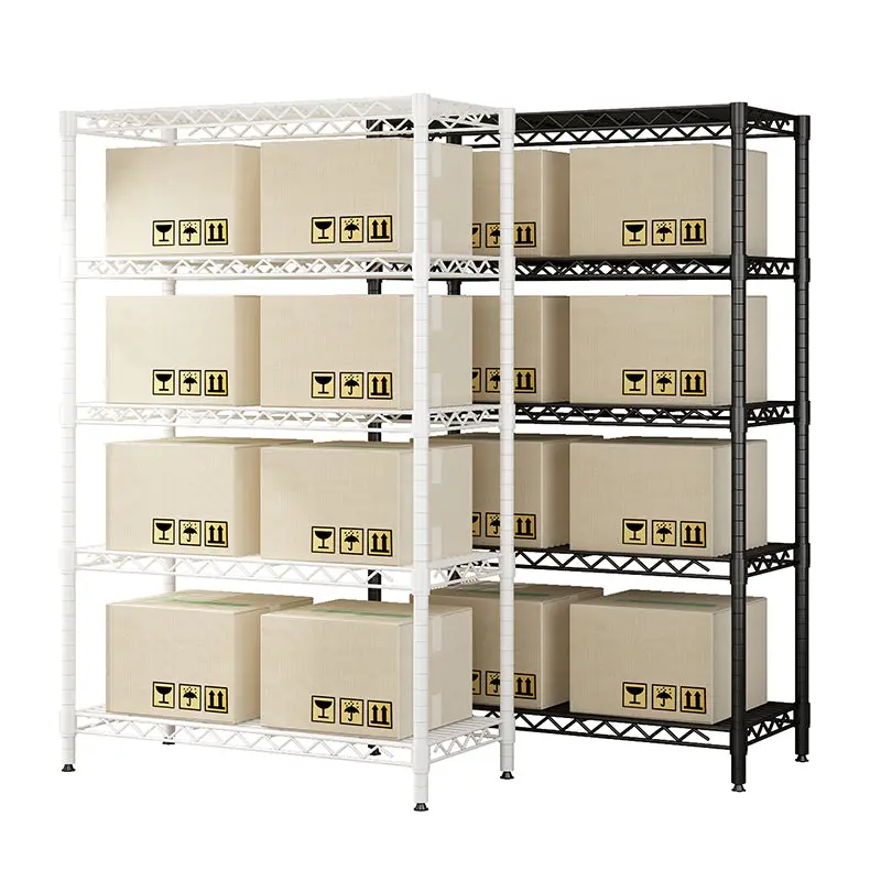 Wire Shelving Metal Storage Rack Customizable Shelves Standing Storage w2822