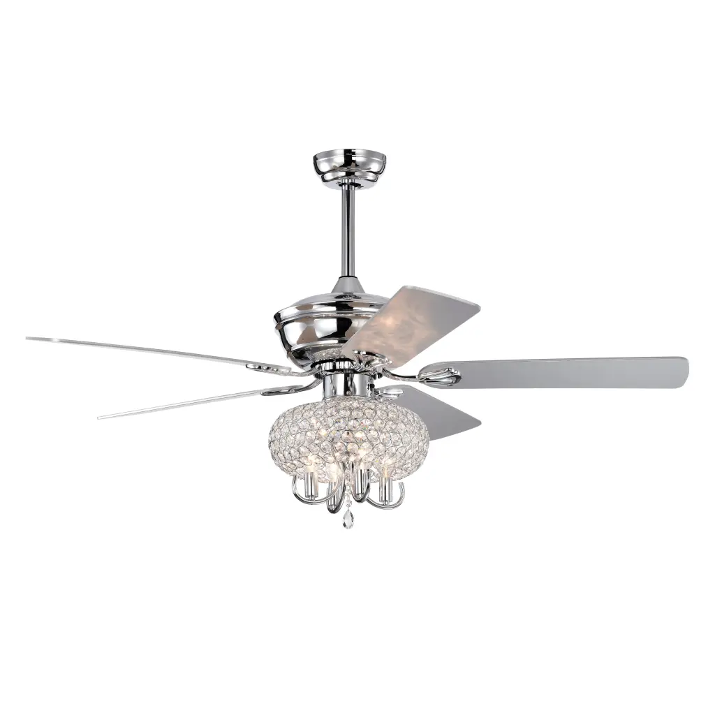 52 Inch Glass Ceiling Fan Lights Fandelier Chandelier Reversible hengermei