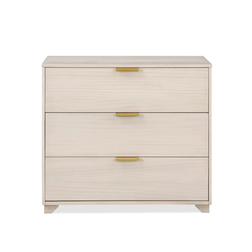 Pixie 3 Drawer Dresser Washed Natural Wood Bedroom simple living