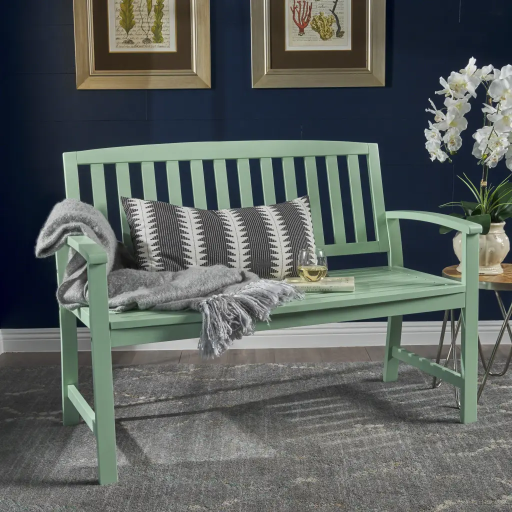 Loja Bench Mint Acacia Wood Indoor or Outdoor Use nh-kisa