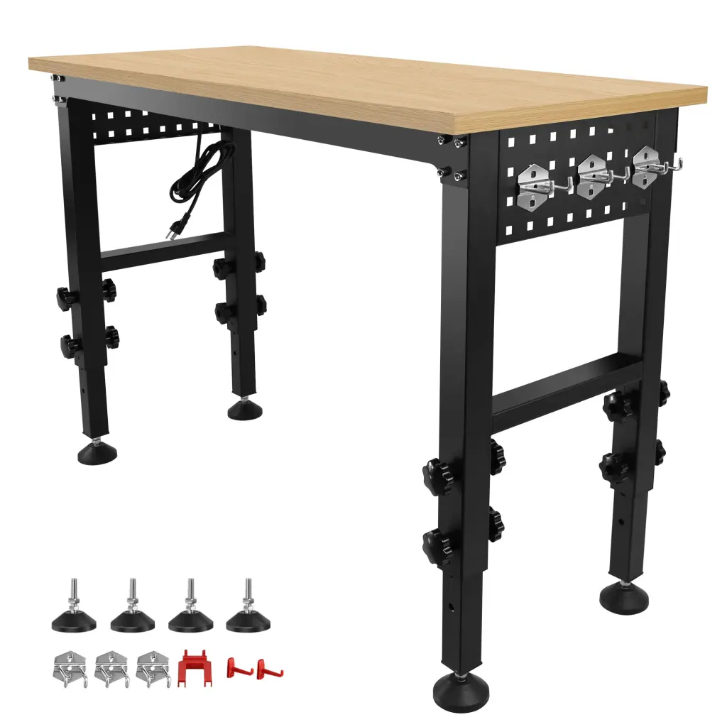 48 Inch Customizable Workbench Power Outlet and Heavy Duty Load Capacity ys