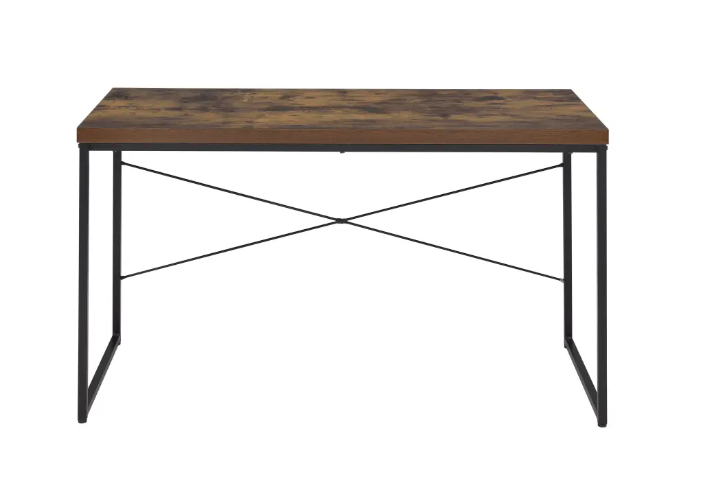 Bob Weathered Oak & Black Finish Writing Desk Oak Synthetic Wood Office Desk urban nest